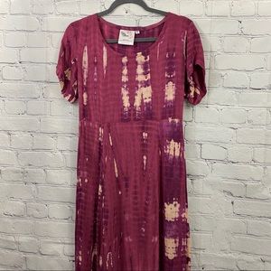 Red Threads Prairie Maxi Tie Died Dress Size S
